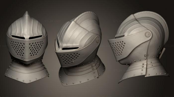 Маски (Средневековый шлем IV, MS_0186) 3D модель для ЧПУ станка